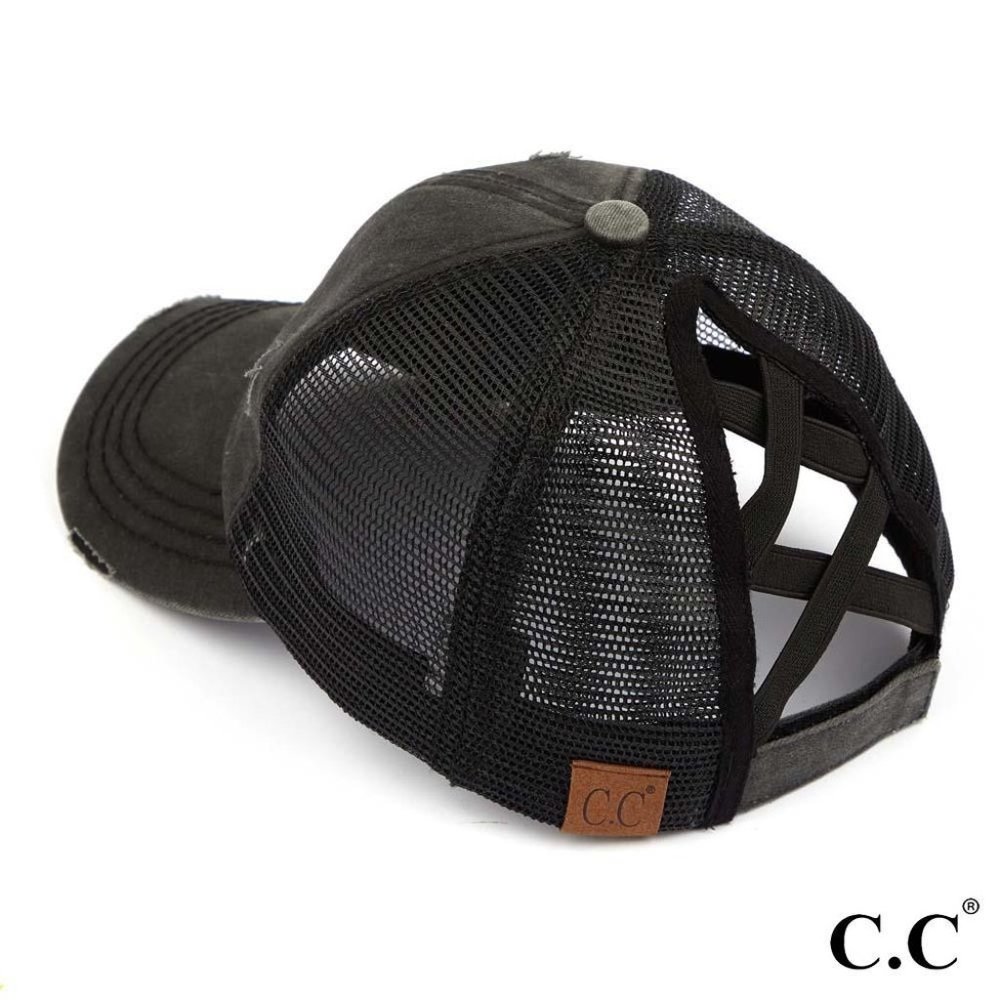 C.C Criss Cross High Ponytail Cap Solid Set
